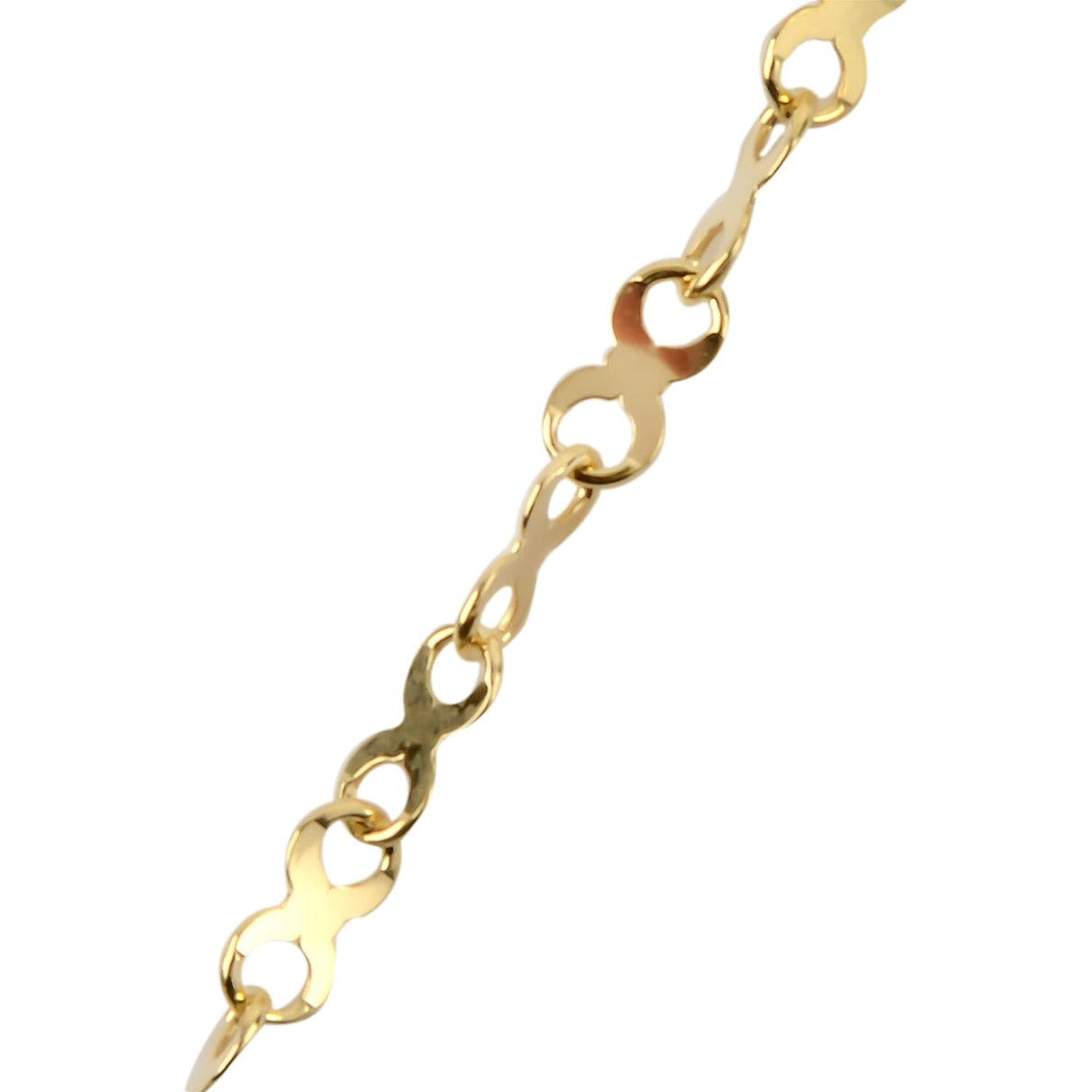 9K Yellow Gold 1.7MM Infinity Link Necklace with Spring Ring Clasp 20 Inch 8416911 1