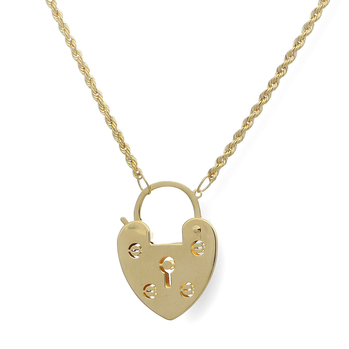 Maestro Vegas Find Deal- 9K Yellow Gold Padlock Designer Inspired Necklace (Size - 24) 8189636 0