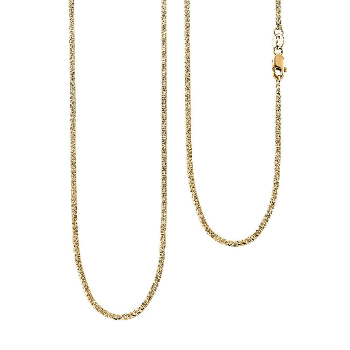 Italian Made 9K Yellow Gold Spiga Necklace (Size - 24) with Lobster Clasp 7346628 0