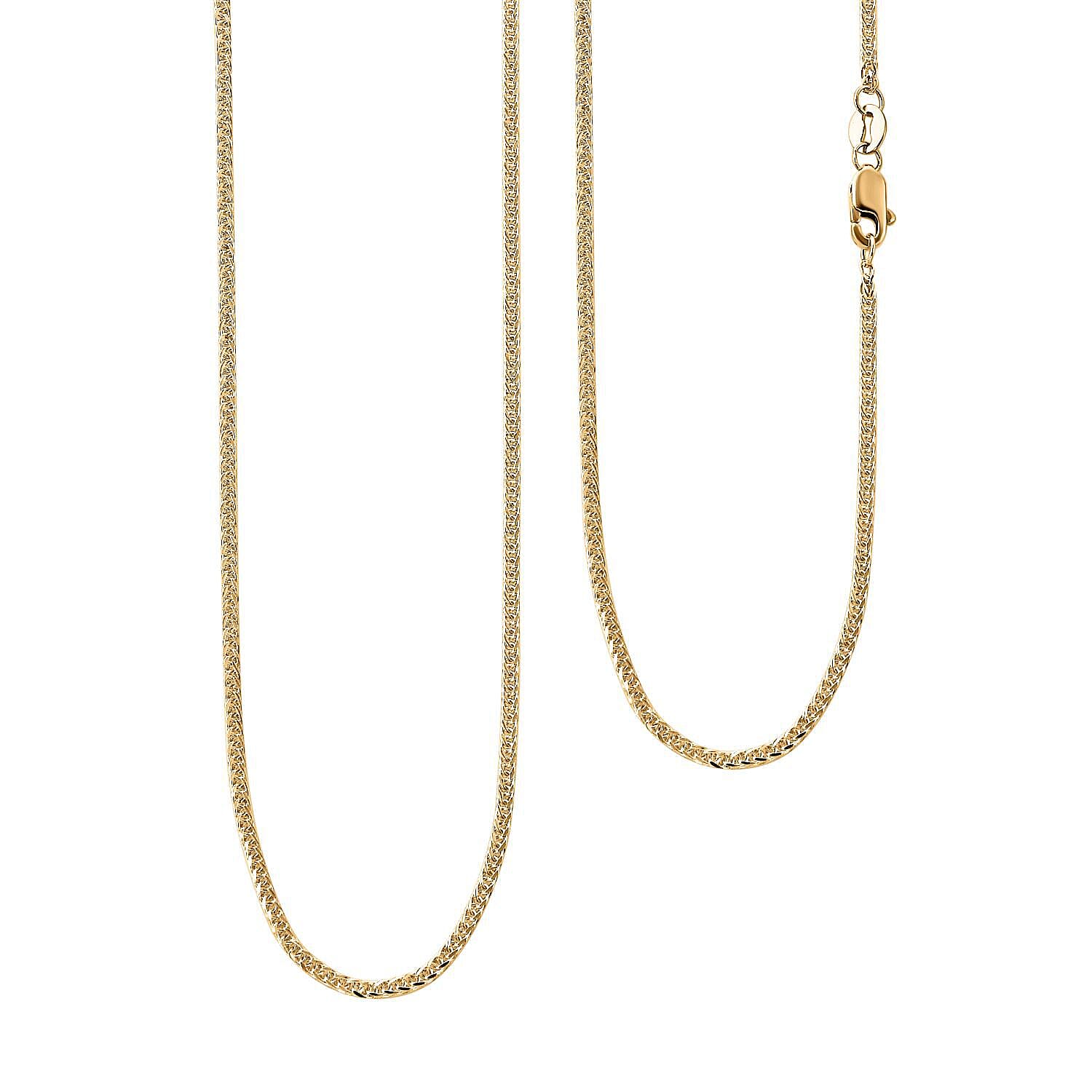Italian Made 9K Yellow Gold Spiga Necklace (Size - 24) with Lobster Clasp 7346628 0