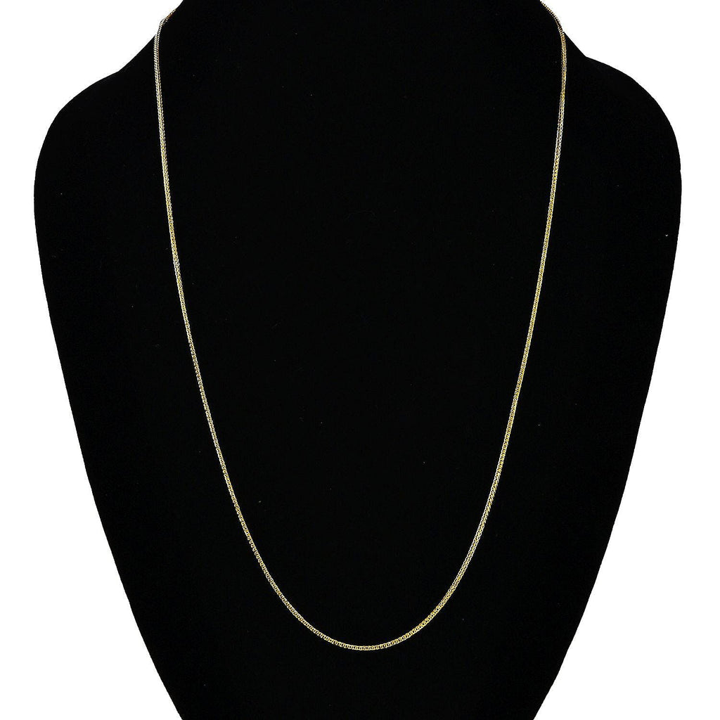 Italian Made 9K Yellow Gold Spiga Necklace (Size - 24) with Lobster Clasp