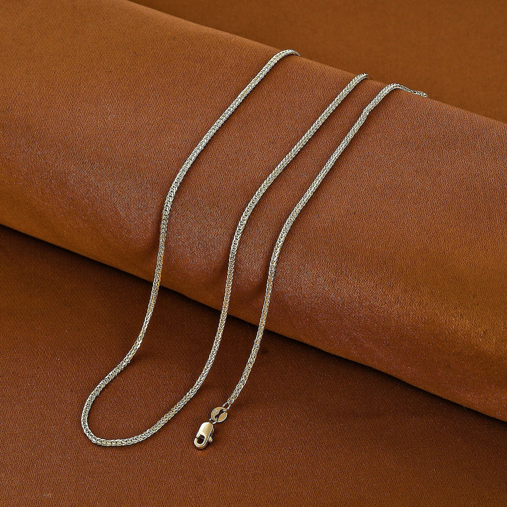 Italian Made 9K Yellow Gold Spiga Necklace (Size - 24) with Lobster Clasp