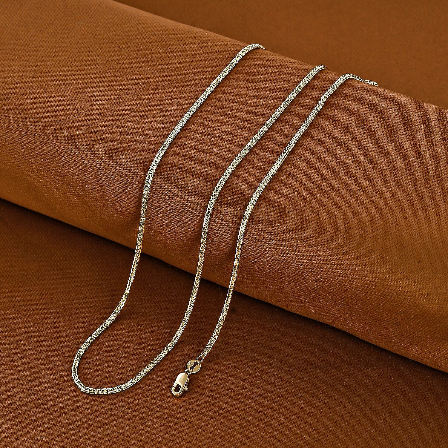 Italian Made 9K Yellow Gold Spiga Necklace (Size - 24) with Lobster Clasp 7346628 3