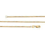 Italian Made 9K Yellow Gold Spiga Necklace (Size - 24) with Lobster Clasp