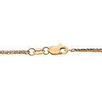 Italian Made 9K Yellow Gold Spiga Necklace (Size - 24) with Lobster Clasp