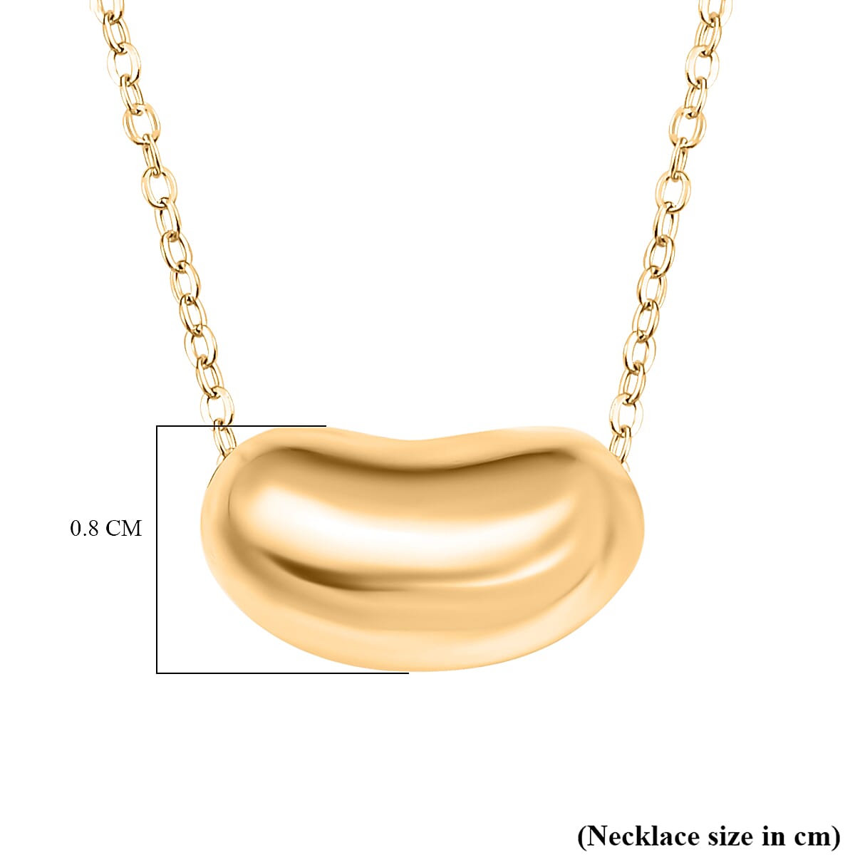Maestro Collection - 9K Yellow Gold Bean Necklace (Size - 20) 7673000 4