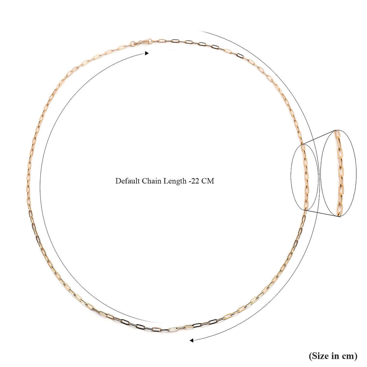 9K Yellow Gold 1.24 MM Paperclip Chain With Spring Ring Clasp 18 Inch Polished 7166531 5