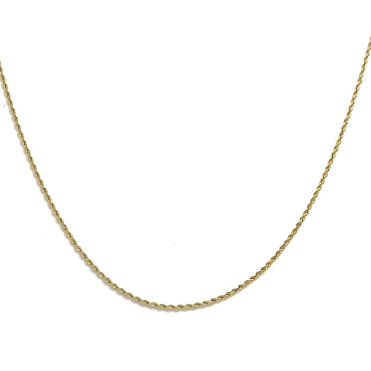 JCK VEGAS CLOSEOUT - 9K Yellow Gold Diamond Cut Rope Necklace (Size - 20) with Spring Ring Clasp 7951846 0