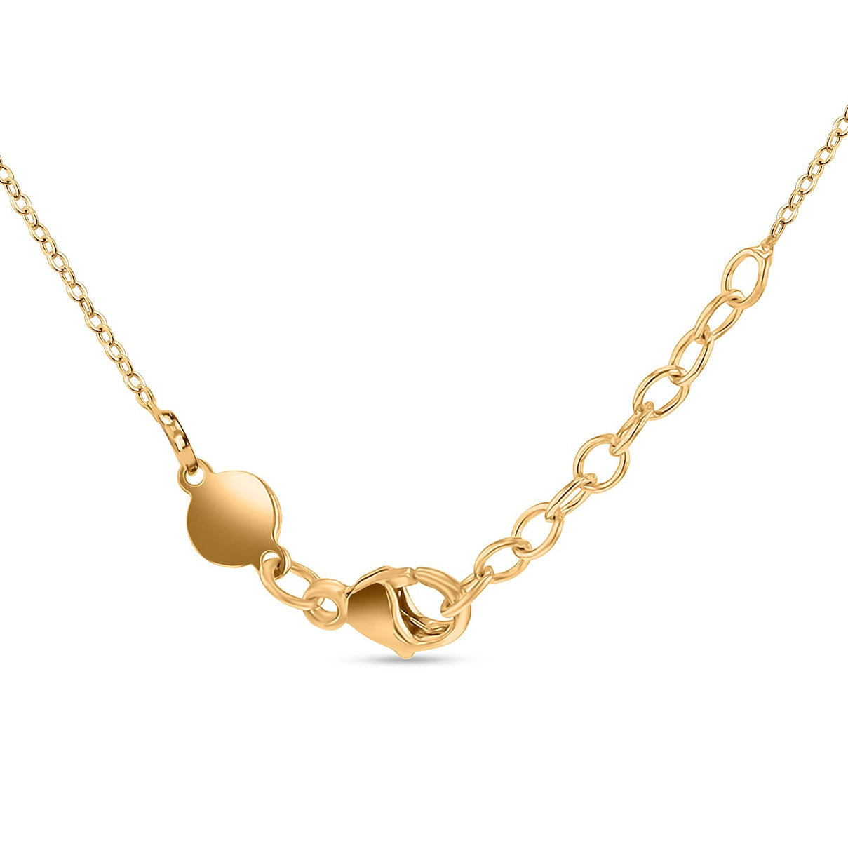 9K Yellow Gold 32.5mm x 11.5mm Knotted Bar Necklace 16 Inch to 17 Inch 7343249 2
