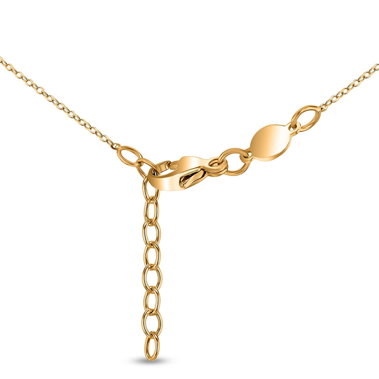 9K Yellow Gold 3mm x 20mm Bar with Tassle Necklace 16 Inch to 17 Inch 7343250 1