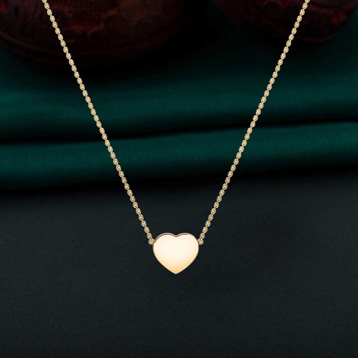 9K Yellow Gold 11.5mm x 10.5mm Heart Adjustable Necklace 16 Inch to 17 Inch 7426505 2