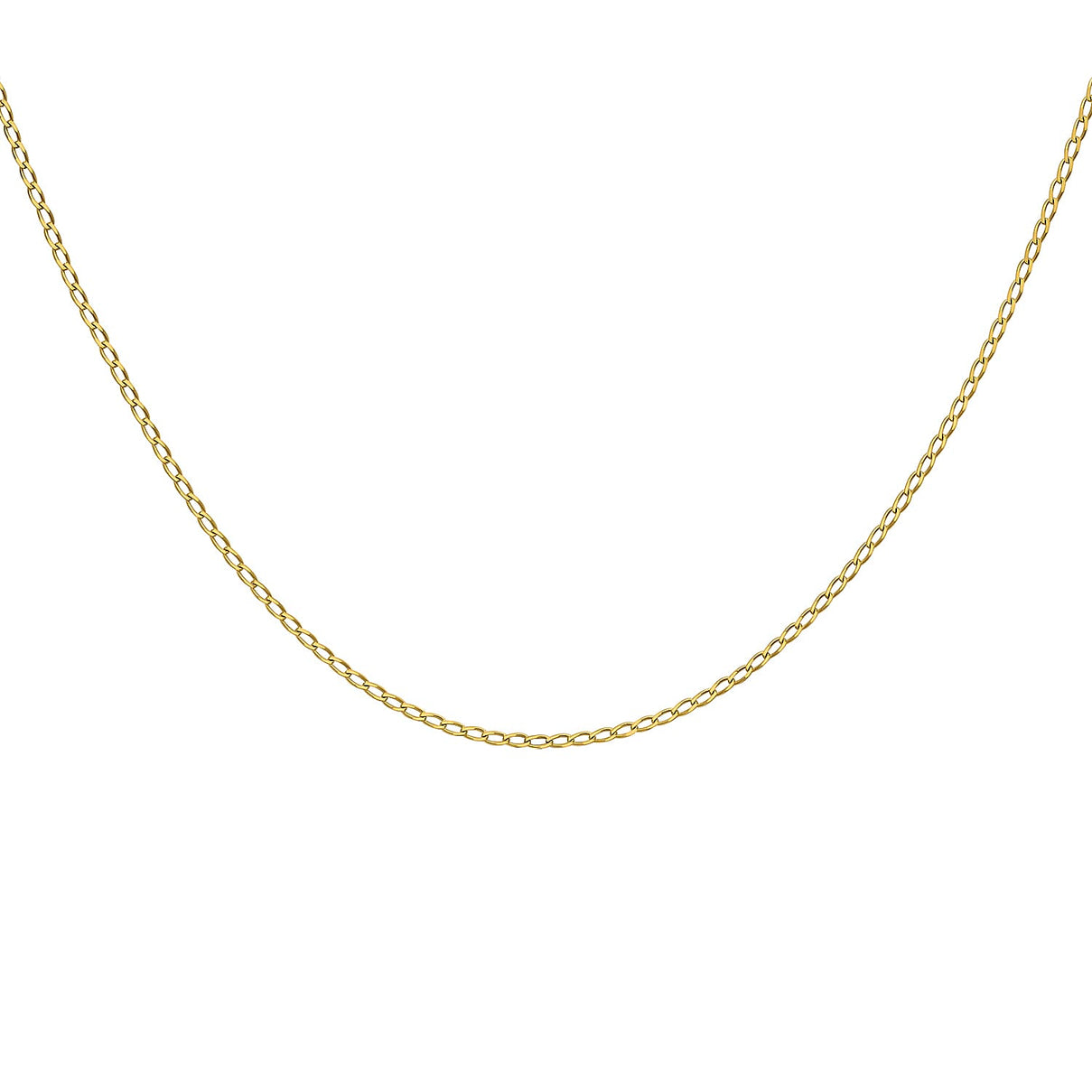 9K Yellow Gold Open Curb Chain 16 Inch 7190332 1