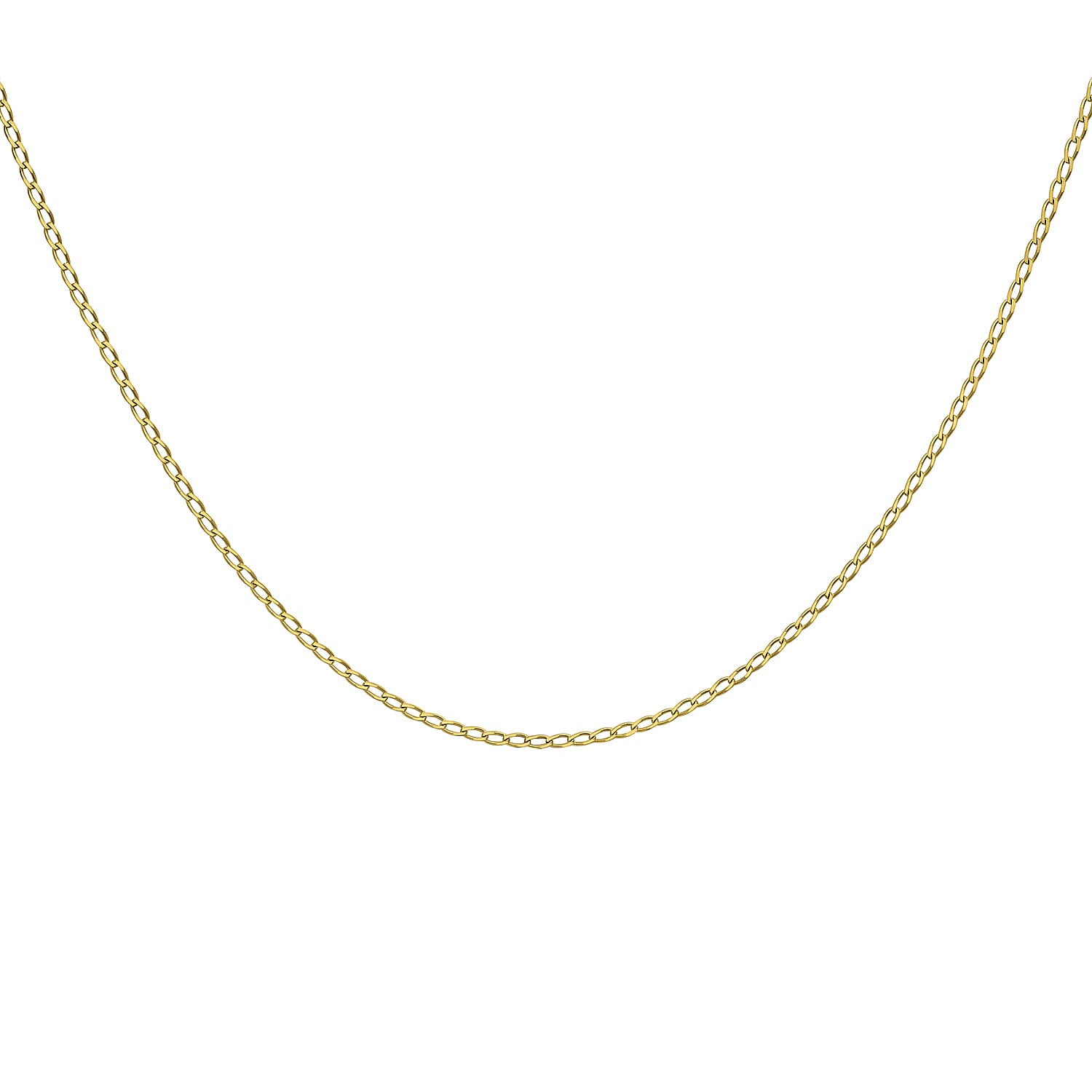 9K Yellow Gold Open Curb Chain 16 Inch 7190332 1