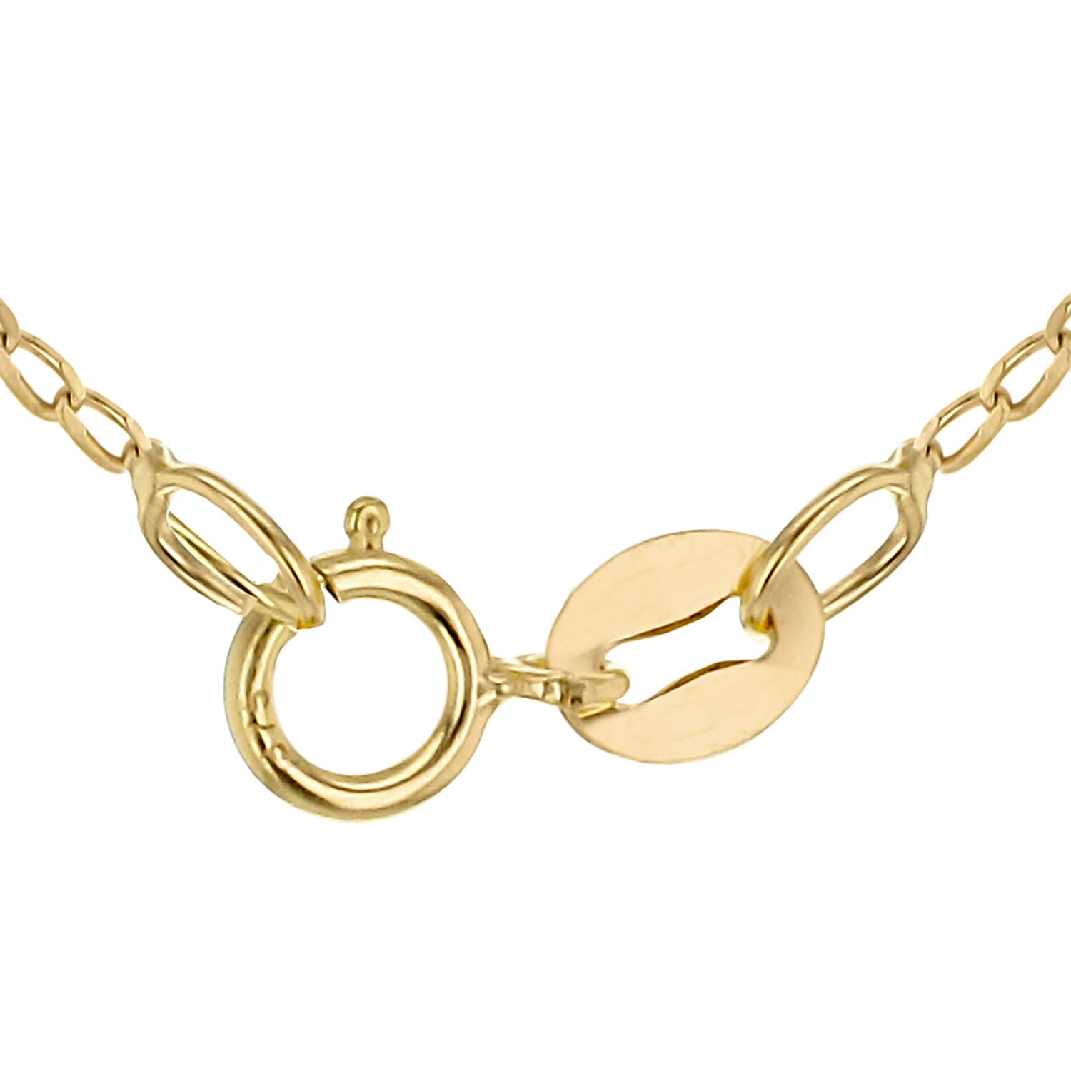 9K Yellow Gold Open Curb Chain 16 Inch 7190332 2