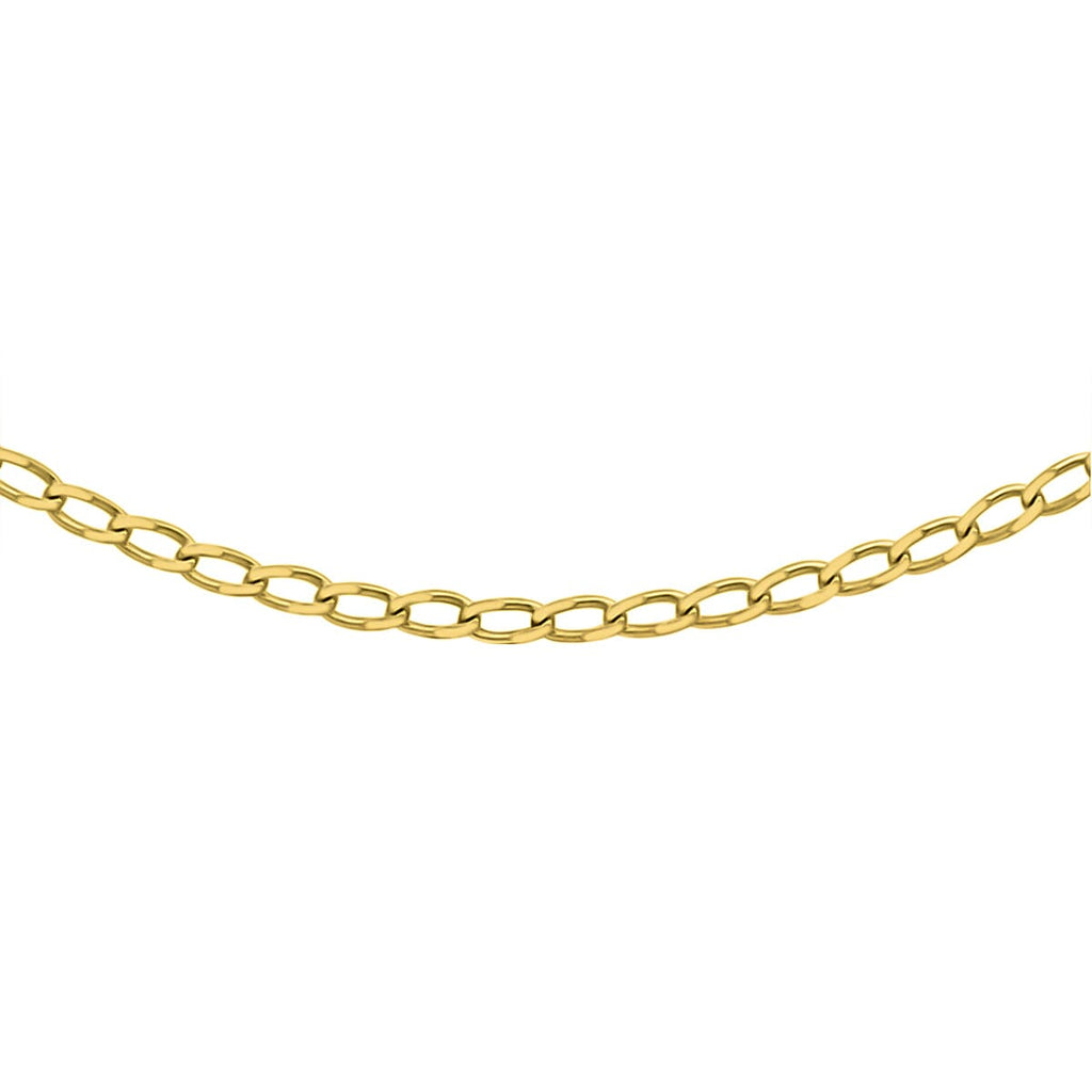 9K Yellow Gold Open Curb Chain (Size -20)