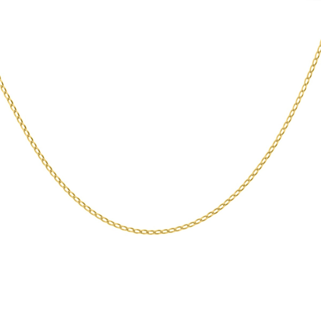 9K Yellow Gold Open Curb Chain (Size -20)