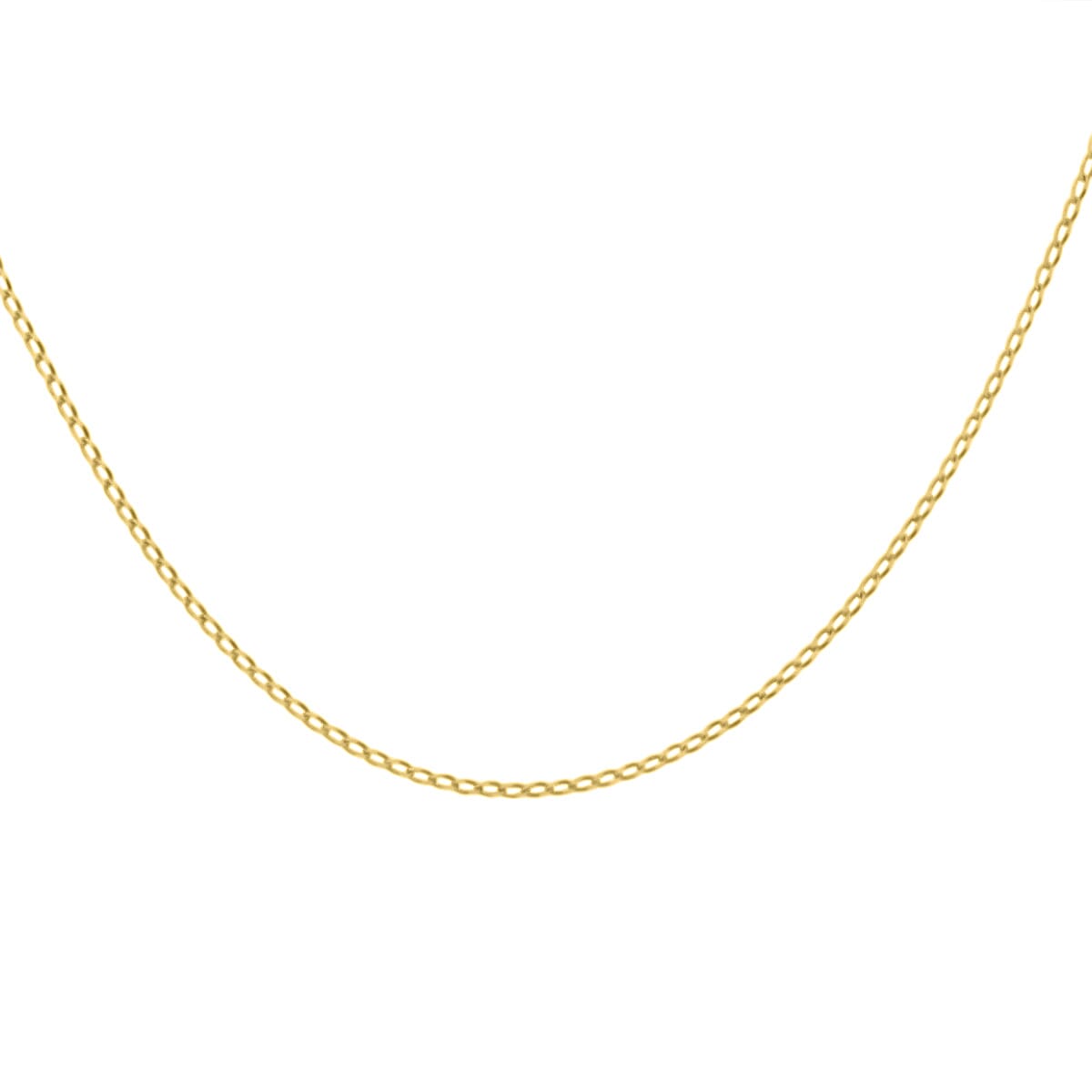 9K Yellow Gold Open Curb Chain (Size -20) 7746775 1