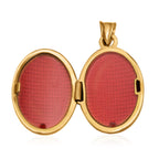 9K Yellow Gold Oval Locket Pendant, Gold Wt. 3.3 Gms