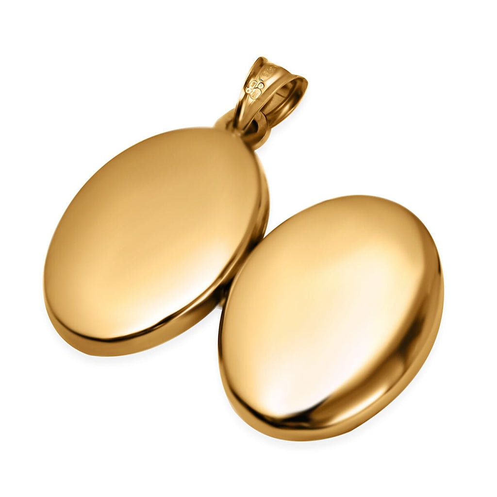 9K Yellow Gold Oval Locket Pendant, Gold Wt. 3.3 Gms