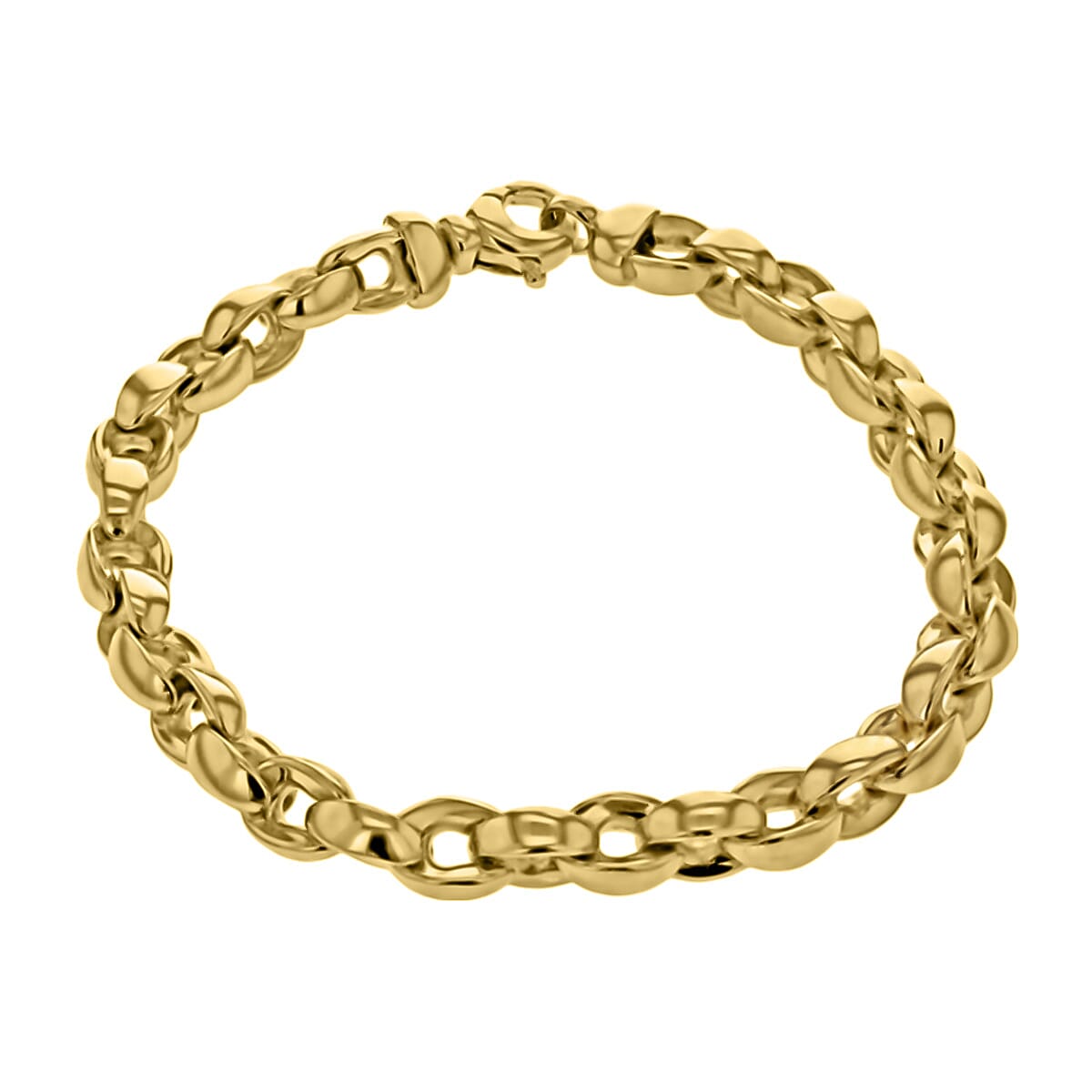 9K Yellow Gold Oval Belcher Bracelet (Size - 8), Gold Wt. 13.80 Gms 7725499 0