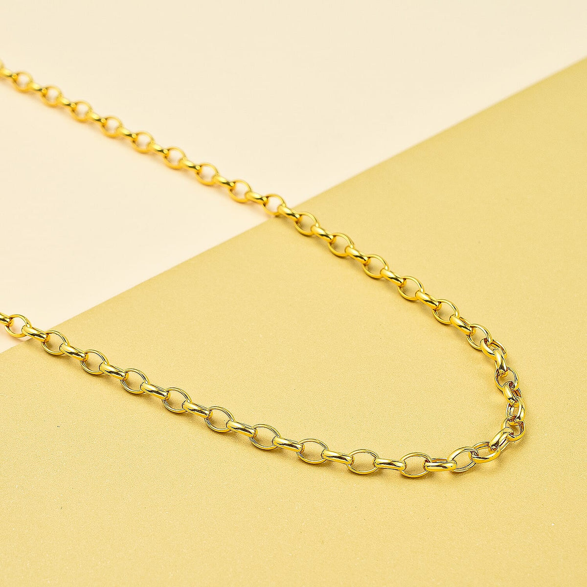 Italian Close Out Deal- 9K Yellow Gold Belcher Necklace (Size - 20).Gold Wt 4.00 Gms 7649750 1