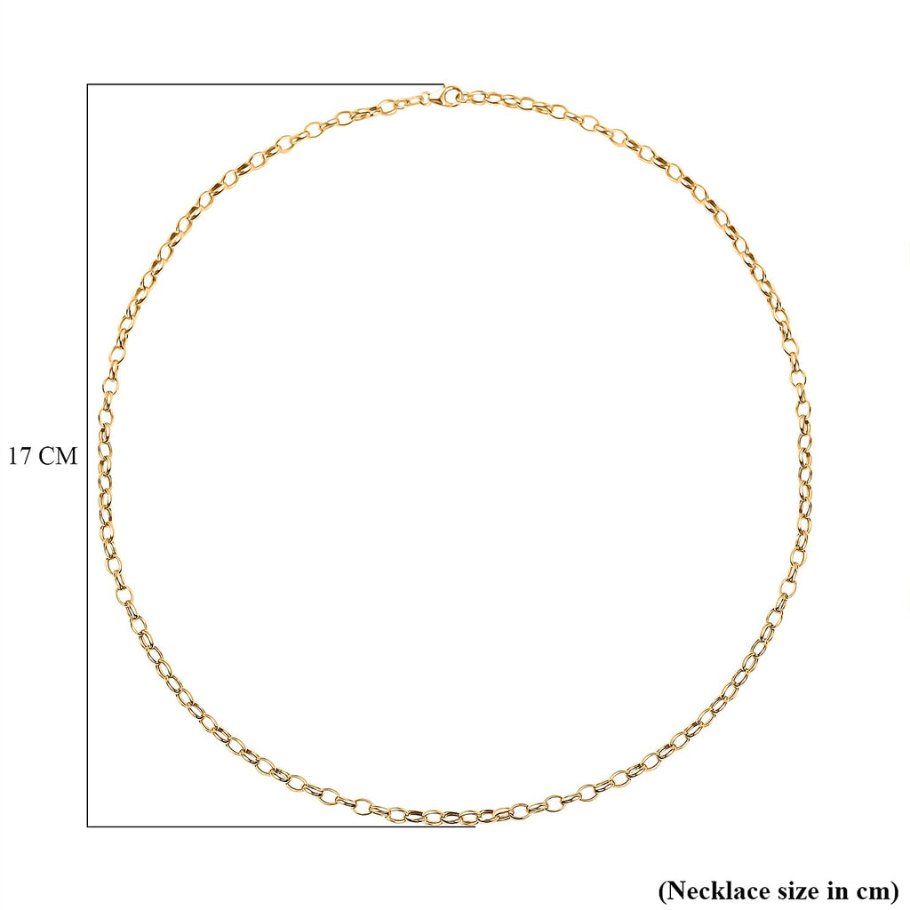 Italian Close Out Deal- 9K Yellow Gold Belcher Necklace (Size - 20).Gold Wt 4.00 Gms