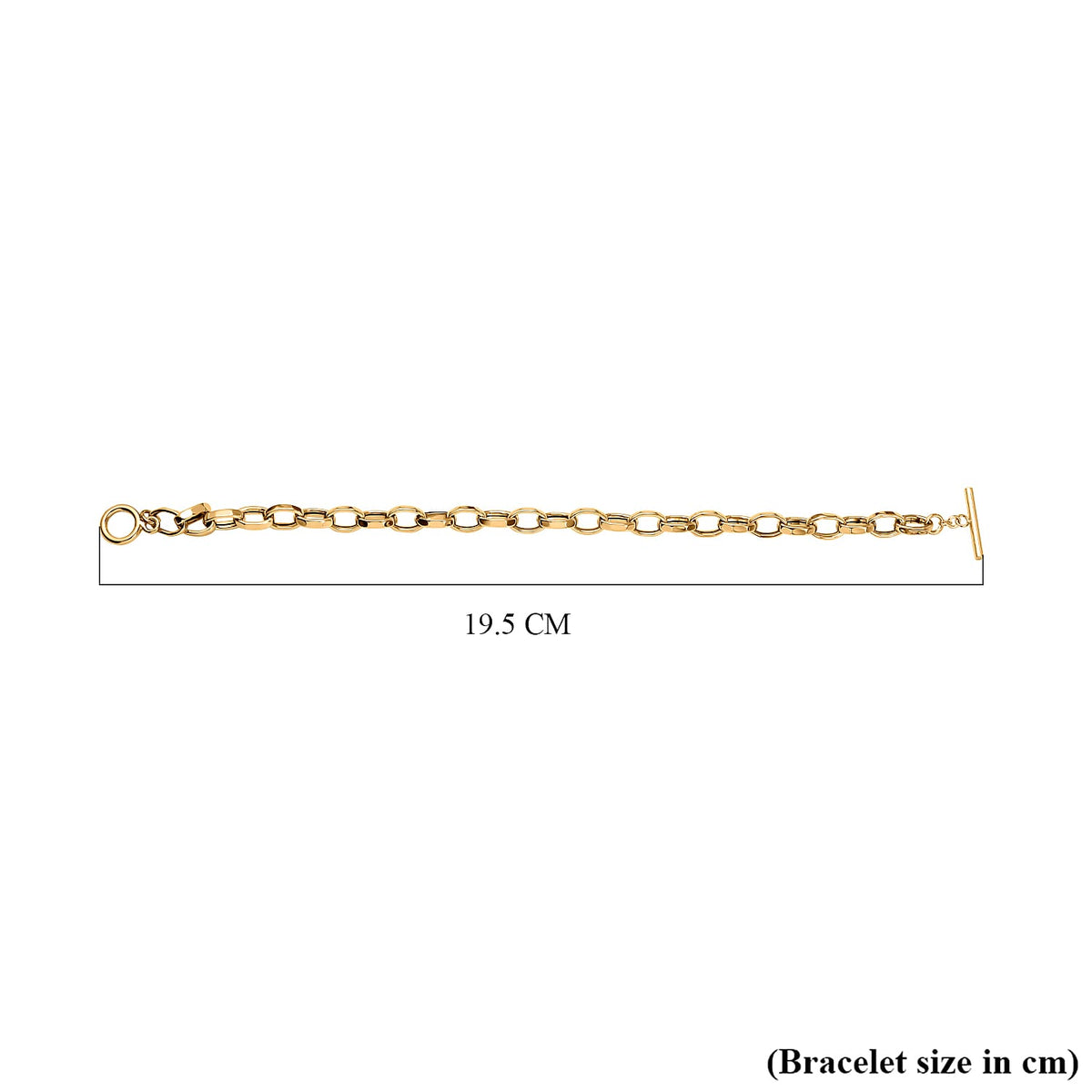 Maestro Collection - 9K Yellow Gold Oval Bracelet (Size - 7.5) T-Bar Clasp 3.10 Gms 7570629 4