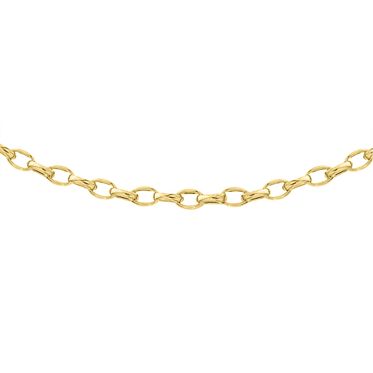 9K Yellow Gold Oval Diamond Cut Belcher Chain (Size - 20) 7746773 0