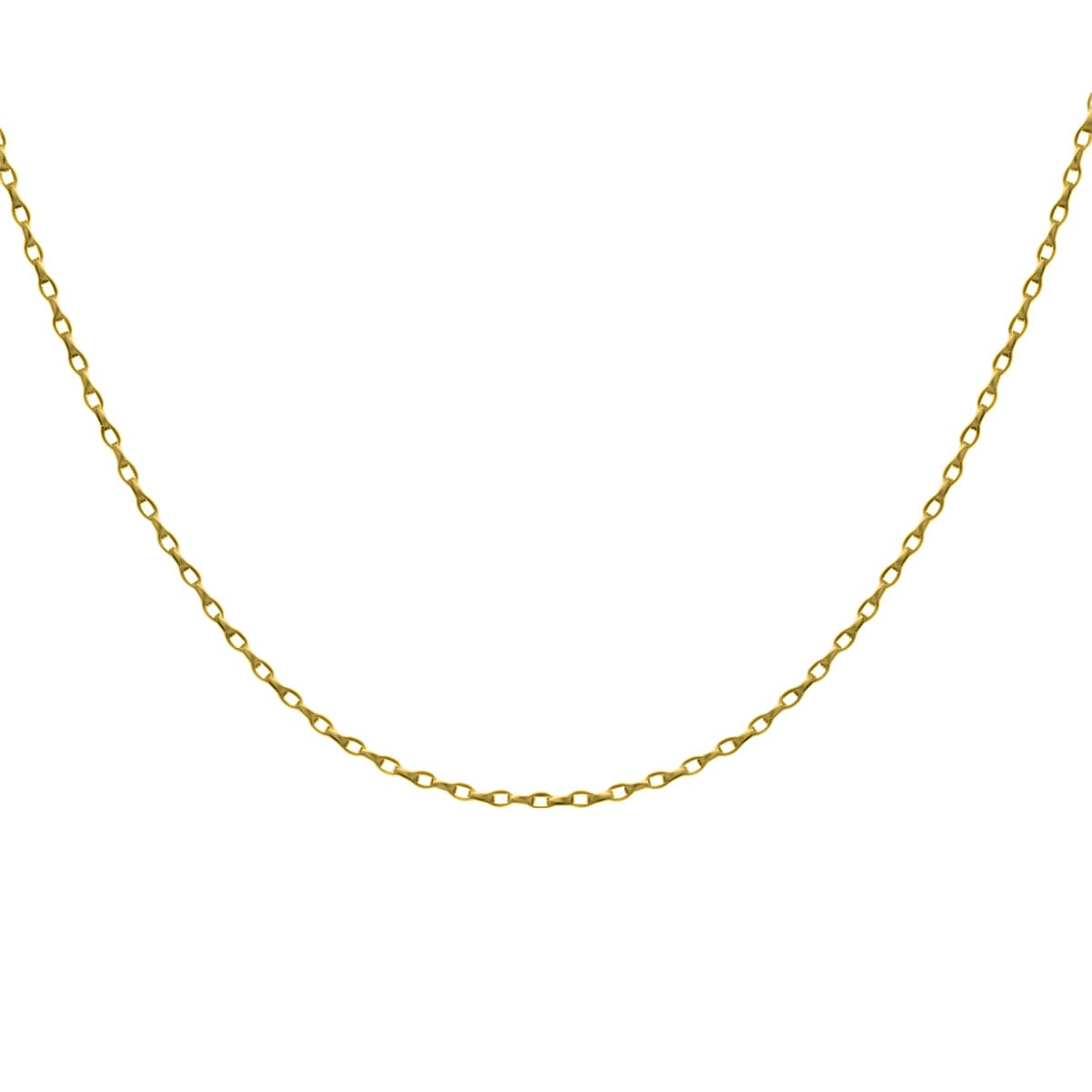 9K Yellow Gold Oval Diamond Cut Belcher Chain (Size - 20) 7746773 1