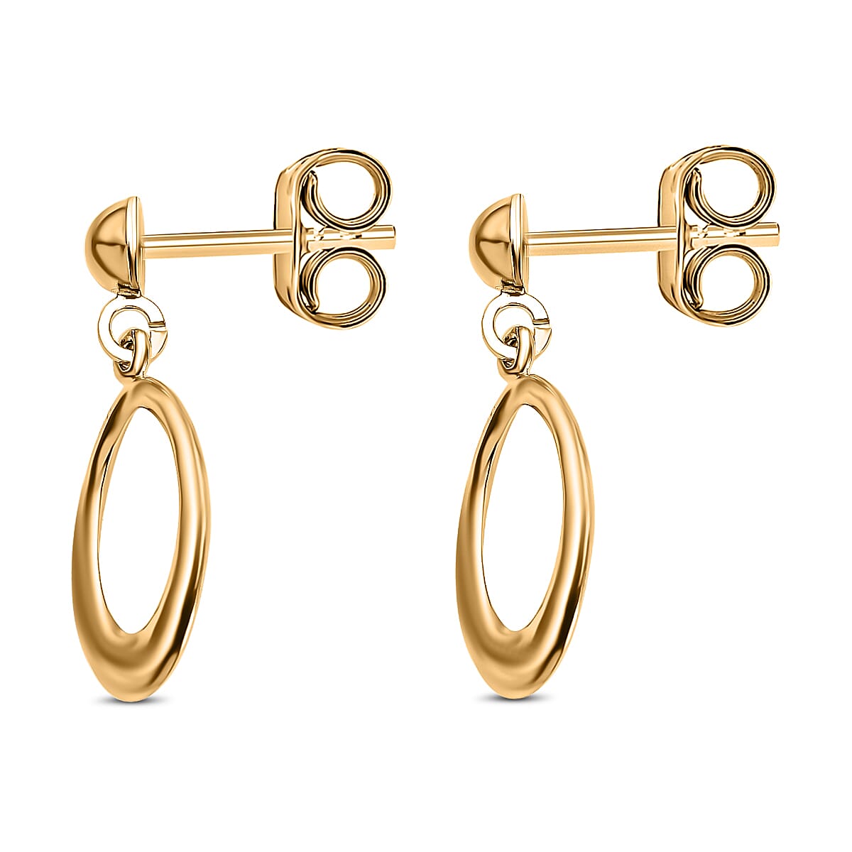 Vicenza Closeout - 9K Yellow Gold Oval Drop Earrings 7674415 3