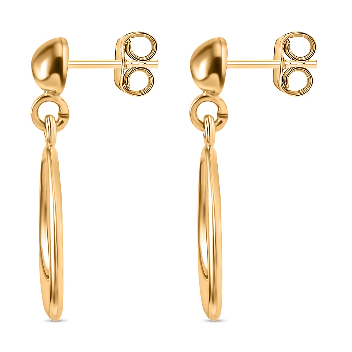 Vicenza Closeout - 9K Yellow Gold Oval Drop Earrings 7674415 4
