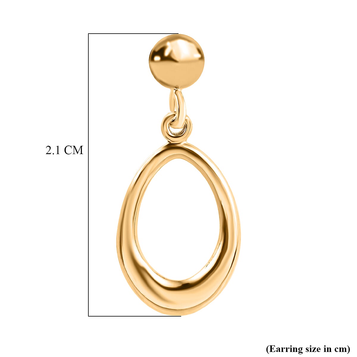 Vicenza Closeout - 9K Yellow Gold Oval Drop Earrings 7674415 5