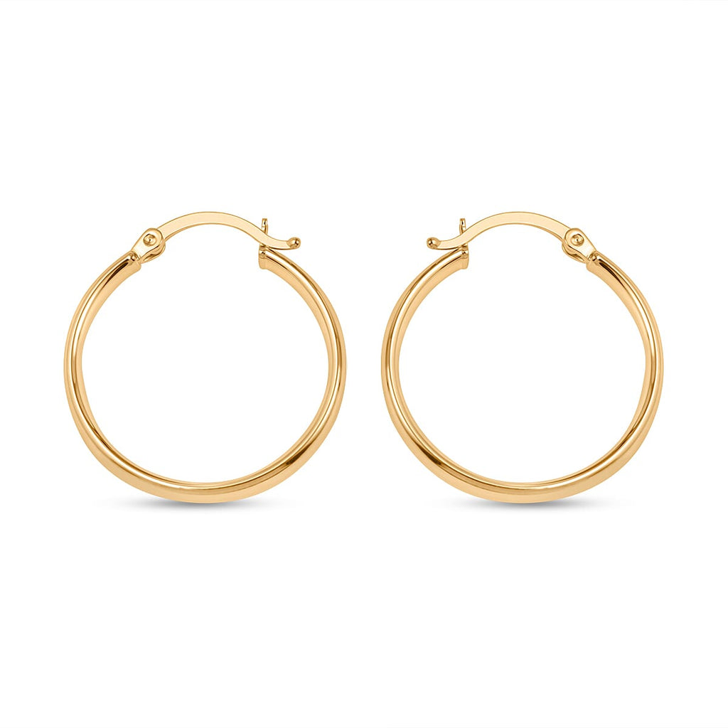 Biggest Close Out Deal - 9K Yellow Gold Oval Big Hoop Earring with Clasp Weight 2.70 Gms