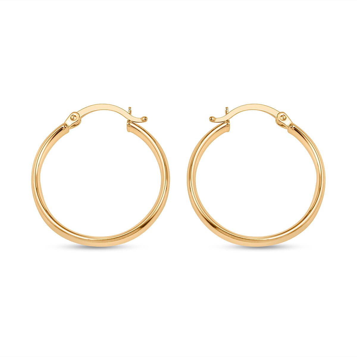 Biggest Close Out Deal - 9K Yellow Gold Oval Big Hoop Earring with Clasp 8343683 1