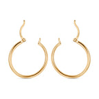 Biggest Close Out Deal - 9K Yellow Gold Oval Big Hoop Earring with Clasp Weight 2.70 Gms