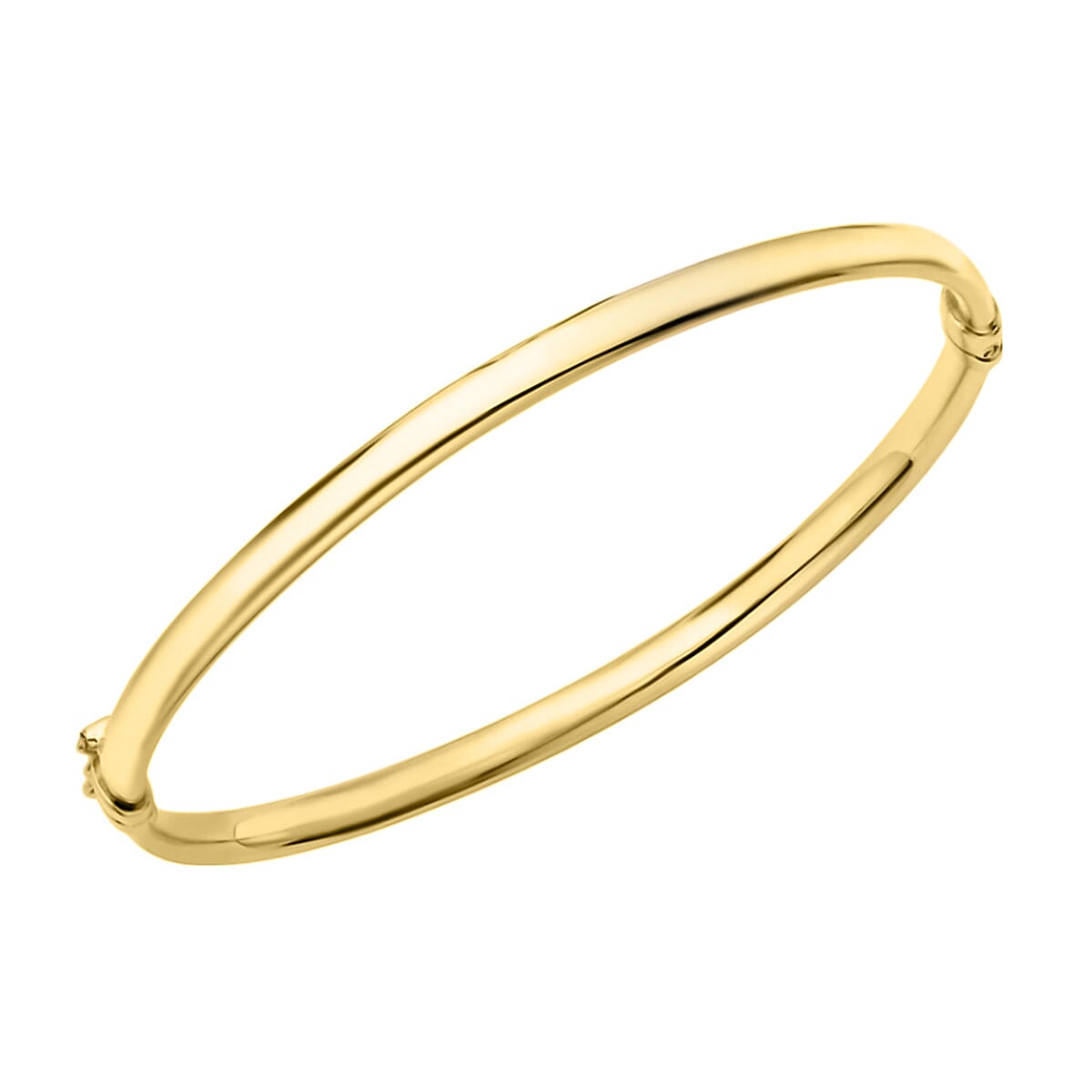 Hatton Garden- 9K Yellow Gold Oval Bangle (Size 7), Gold Wt. 4 Gms 7747566 0