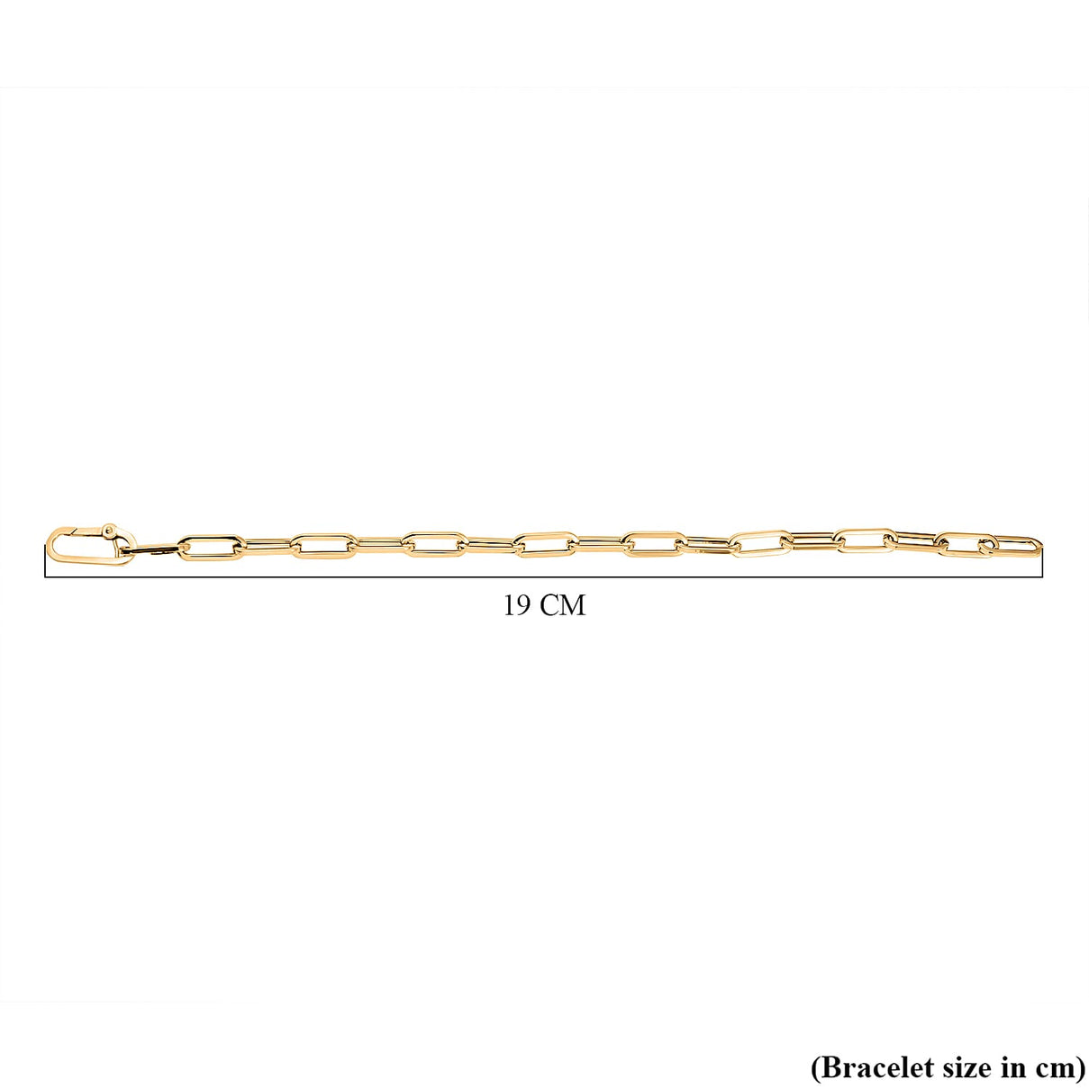 9K Yellow Gold Paper Clip Bracelet (Size - 7.5) 7570815 4