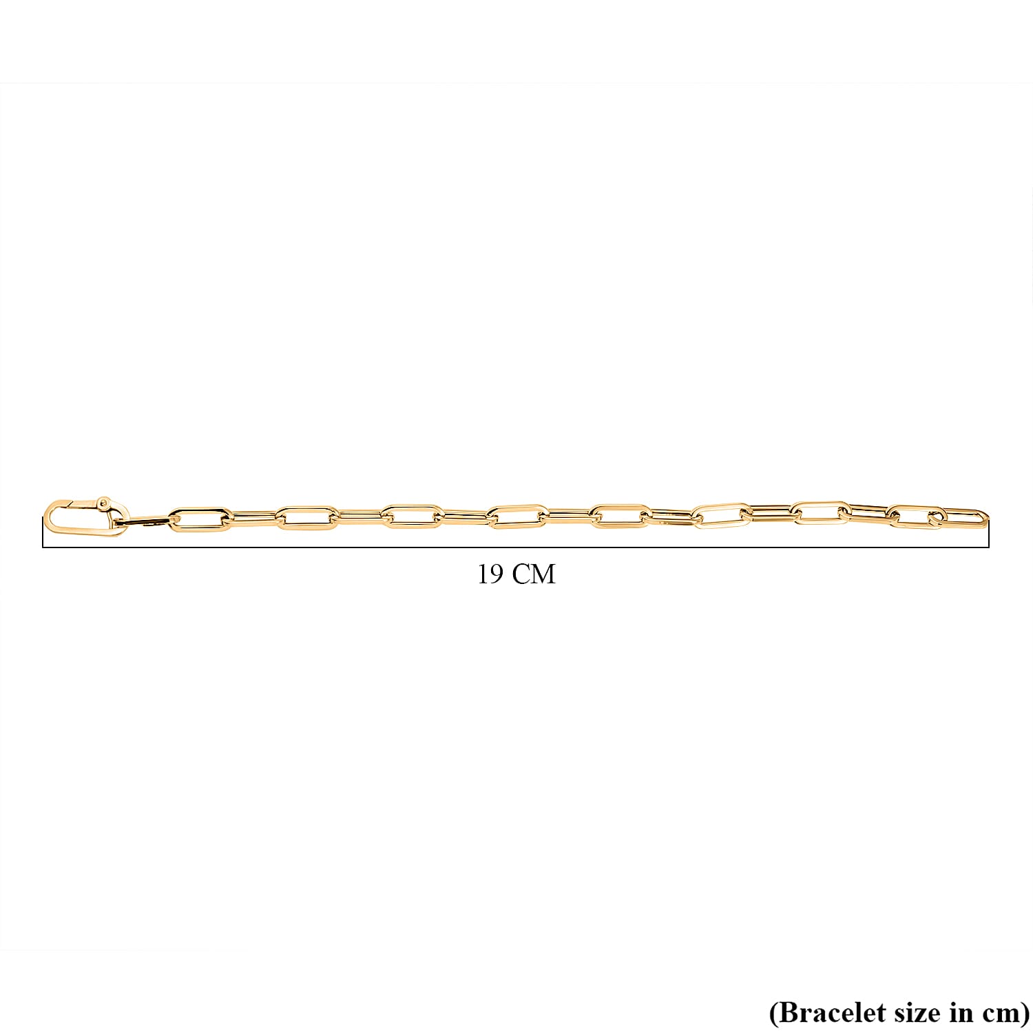 9K Yellow Gold Paper Clip Bracelet (Size - 7.5) 7570815 4