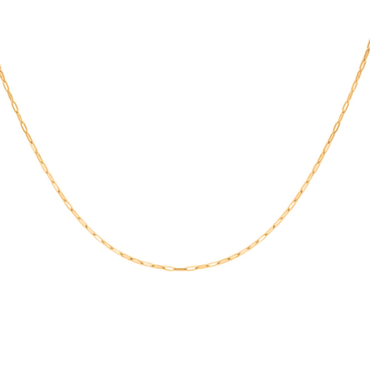9K Yellow Gold Paper Clip Chain (Size - 20) with Spring Ring Clasp 8055292 0