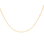 9K Yellow Gold Paper Clip Chain (Size - 20) with Spring Ring Clasp