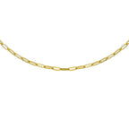 Designer Closeout -  9K Yellow Gold Paper Clip Chain (Size - 22) with Spring Ring Clasp
