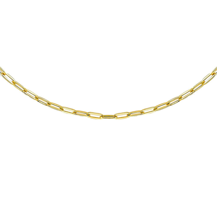 Designer Closeout -  9K Yellow Gold Paper Clip Chain (Size - 22) with Spring Ring Clasp 7378634 1