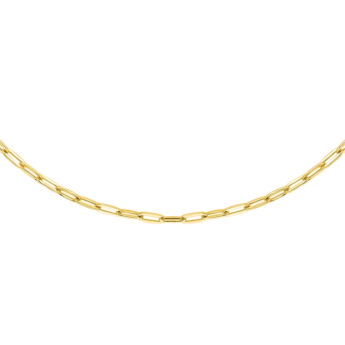 9K Yellow Gold Paper Clip Chain (Size - 24) 7637194 0