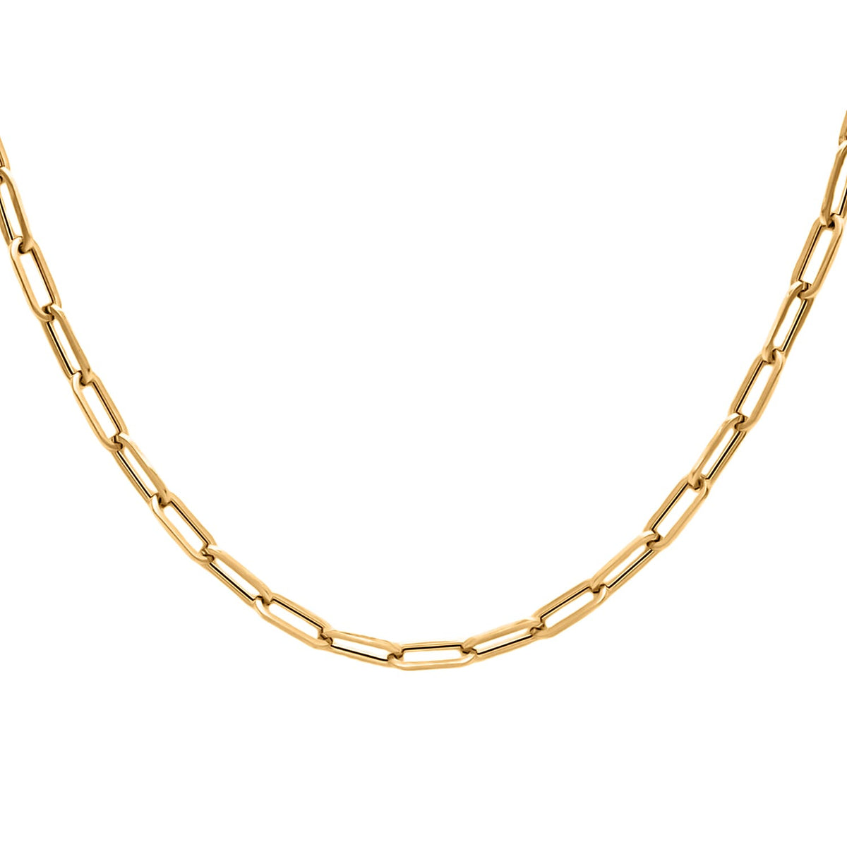 Maestro Collection -9K Yellow Gold Paper Clip Necklace (Size - 20) 7570809 0