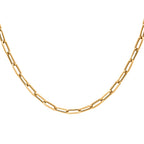 Maestro Collection -9K Yellow Gold Paper Clip Necklace (Size - 20)