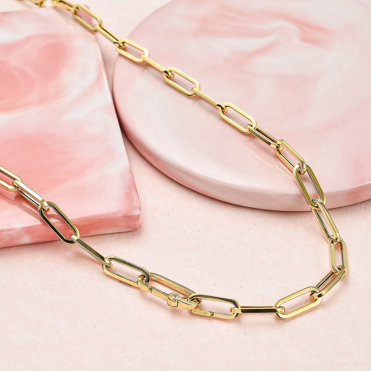 Maestro Collection -9K Yellow Gold Paper Clip Necklace (Size - 20) 7570809 1