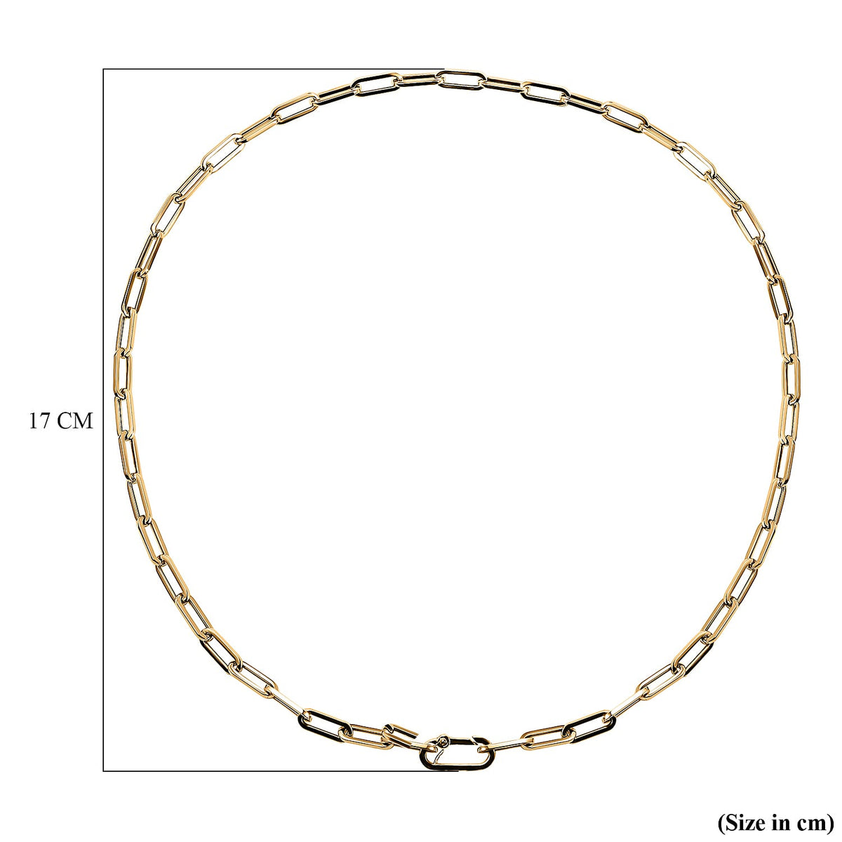 Maestro Collection -9K Yellow Gold Paper Clip Necklace (Size - 20) 7570809 4