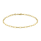 9K Yellow Gold Paperclip Bracelet (Size - 7.25)