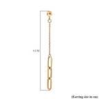 Vicenza Closeout 9K Yellow Gold Paperclip Chain Drop Earrings