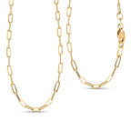 9K Yellow Gold Paperclip Chain (Size - 18) with Lobster Clasp